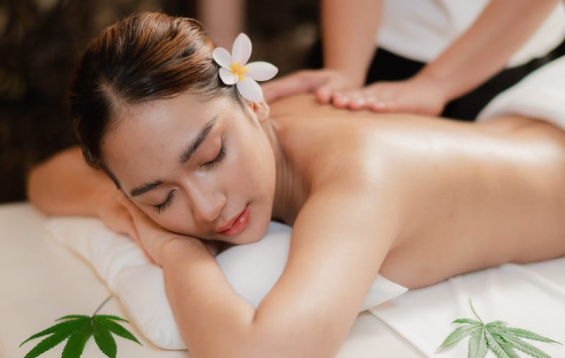 Serene spa treatment room